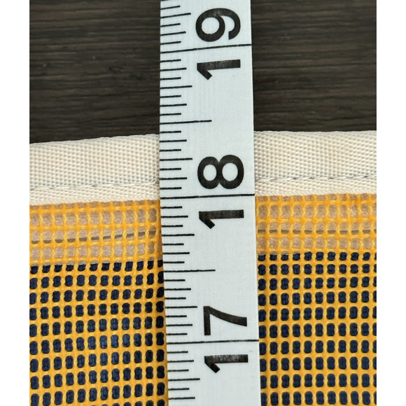 KAVU Cocoa‎ Beach Travel Tote/Sling Bag Blue Canvas/Yellow Mesh Summer Adventure - Picture 9 of 13